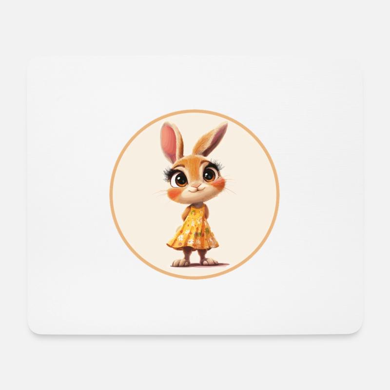 Hase - Mousepad (Querformat) - Weiß