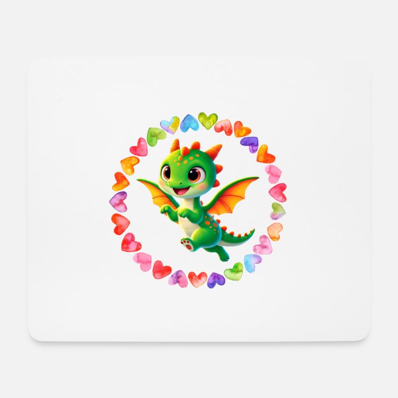 Flatterflamme in Love - Mousepad (Querformat) - Weiß