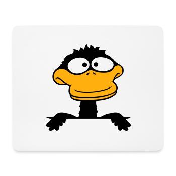 Duck looks funny goofy anxious confused comic - Mouse Pad (horizontal) - white - Front