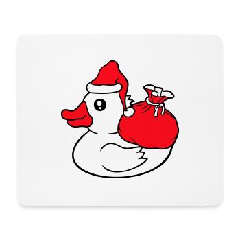 Ente Sack Mütze Weihnachtsmann Weihnachten Advent - Mousepad (Querformat) - Weiß - Vorne
