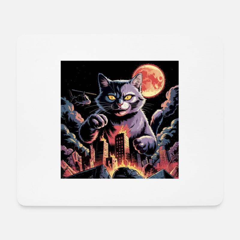 Catzilla - Mouse Pad (horizontal) - white