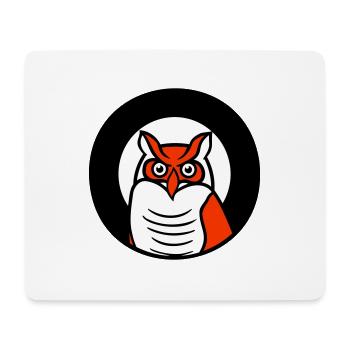 Eule Vogel Uhu Nachtvogel Schleiereule Kauz Comic - Mousepad (Querformat) - Weiß - Vorne