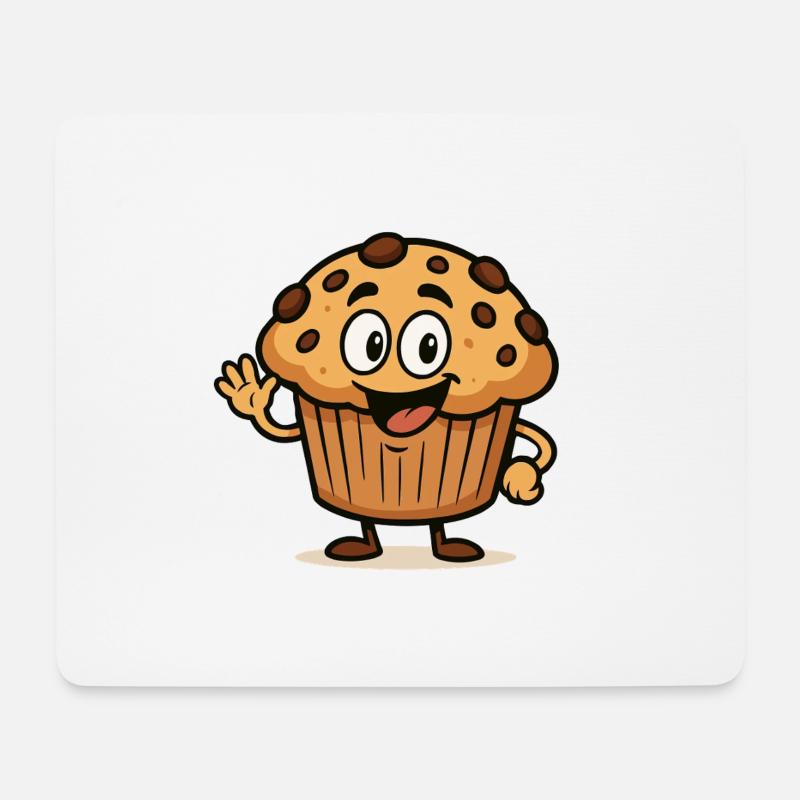 muffin comic - Mousepad (Querformat) - Weiß