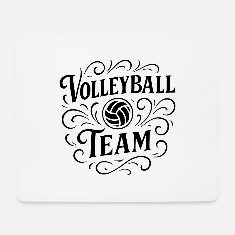 Volleyball Team - Mousepad (Querformat) - Weiß