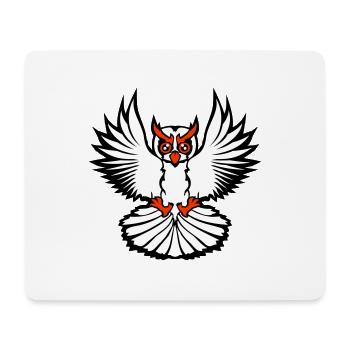 Eule Vogel Uhu Nachtvogel Schleiereule fliegt Cool - Mousepad (Querformat) - Weiß - Vorne
