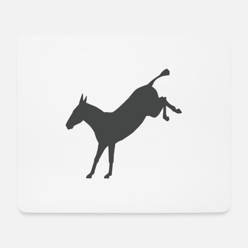 Rebellischer Esel - Mousepad (Querformat) - Weiß