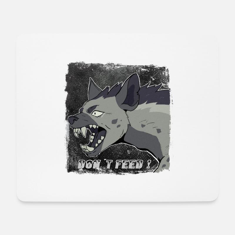 Hyäne - Mousepad (Querformat) - Weiß