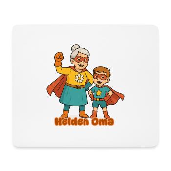 süßer Superhelden-Grandma & Enkel-Design - Mousepad (Querformat) - Weiß - Vorne