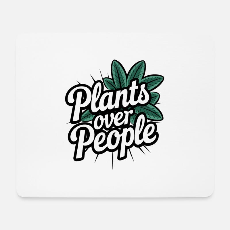 Plants Over People - Mouse Pad (horizontal) - white