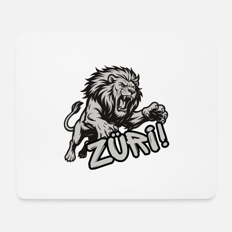 Zürich Löwe - Mousepad (Querformat) - Weiß