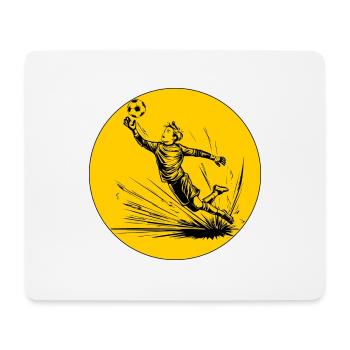 Gardien de but (noir et jaune) - Tapis de souris (format paysage) - blanc - Devant