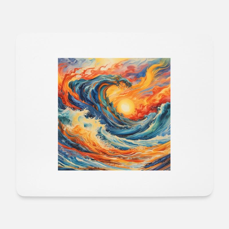 Flaming Flood - Mouse Pad (horizontal) - white