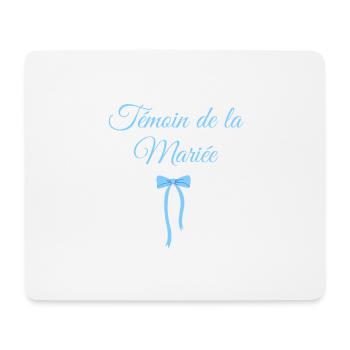 Témoin de la mariée noeud bleu - Tapis de souris (format paysage) - blanc - Devant