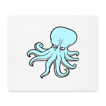 Oktopus Kraken Tintenfisch Kopffüßer Böser Blick - Mousepad (Querformat) - Weiß - Vorne