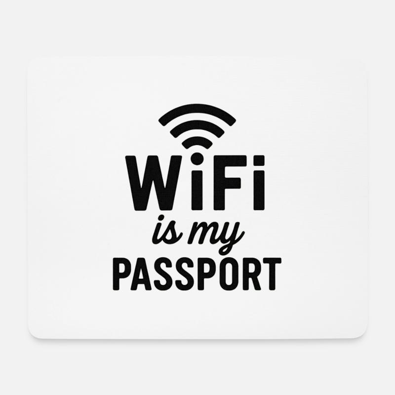 REISEPASS WIFI - Mousepad (Querformat) - Weiß