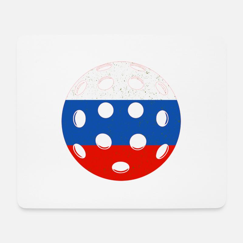 Pickleball Russland - Mousepad (Querformat) - Weiß