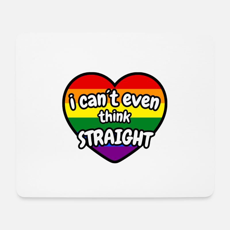 i can´ t even think straight - Mousepad (Querformat) - Weiß