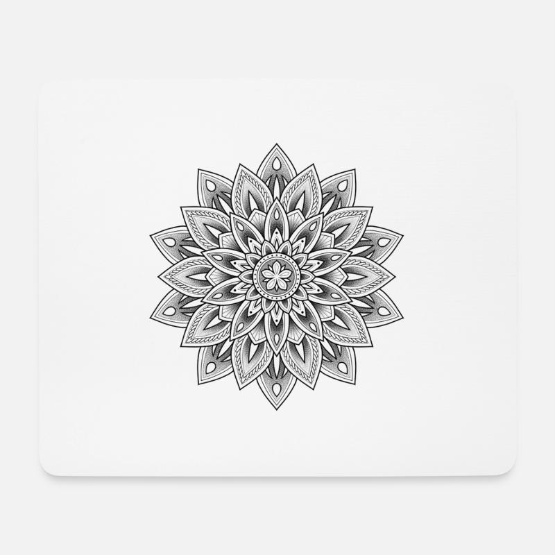 Mandala von Owan - Mousepad (Querformat) - Weiß