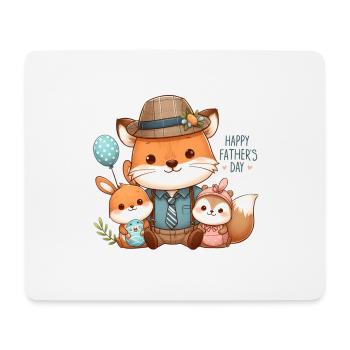 Cute father's day family - Mouse Pad (horizontal) - white - Front