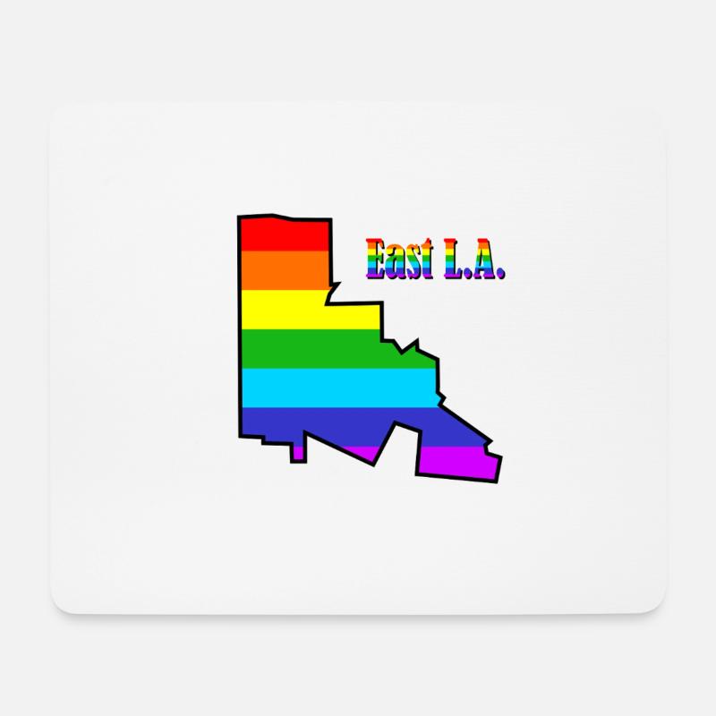 EAST L.A. Regenbogen - Mousepad (Querformat) - Weiß
