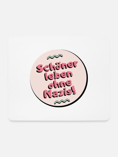 Schoner leben ohne Nazis - Mousepad (Querformat) - Weiß