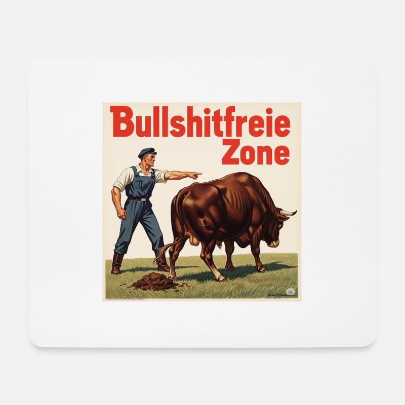 Bullshitfreie Zone - Mousepad (Querformat) - Weiß