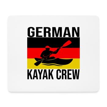Équipage de kayak allemand – T-shirt de kayak d’eau vive - Tapis de souris (format paysage) - blanc - Devant