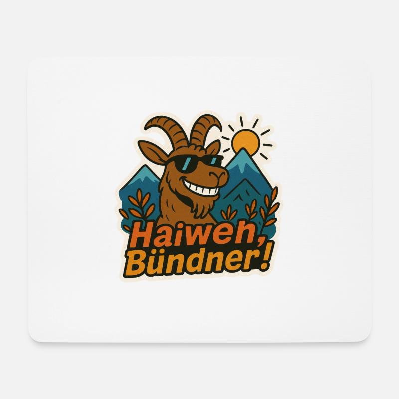 Haiweh Bündner - Mouse Pad (horizontal) - white