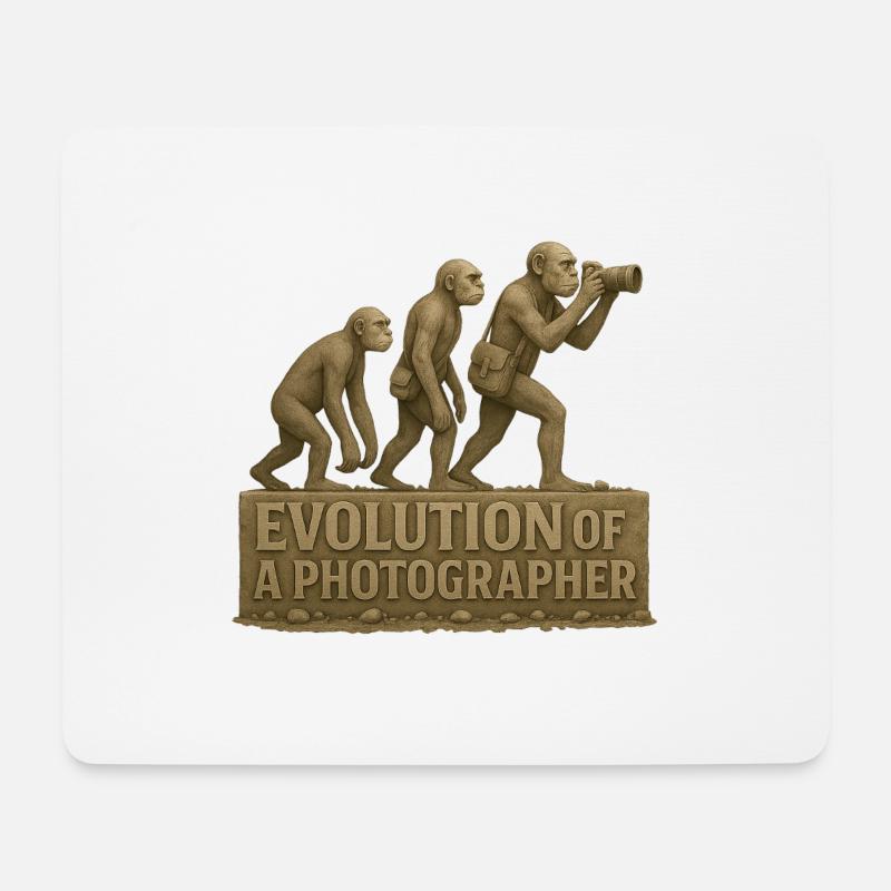 Evolution of a Photographer - Mouse Pad (horizontal) - white