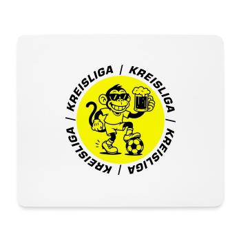 Kreisliga Fussball Affe - Mousepad (Querformat) - Weiß - Vorne