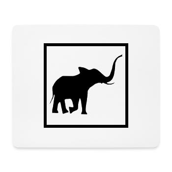 Elefant Tier Zoo Giraffe Affe Fun Achtung - Mousepad (Querformat) - Weiß - Vorne