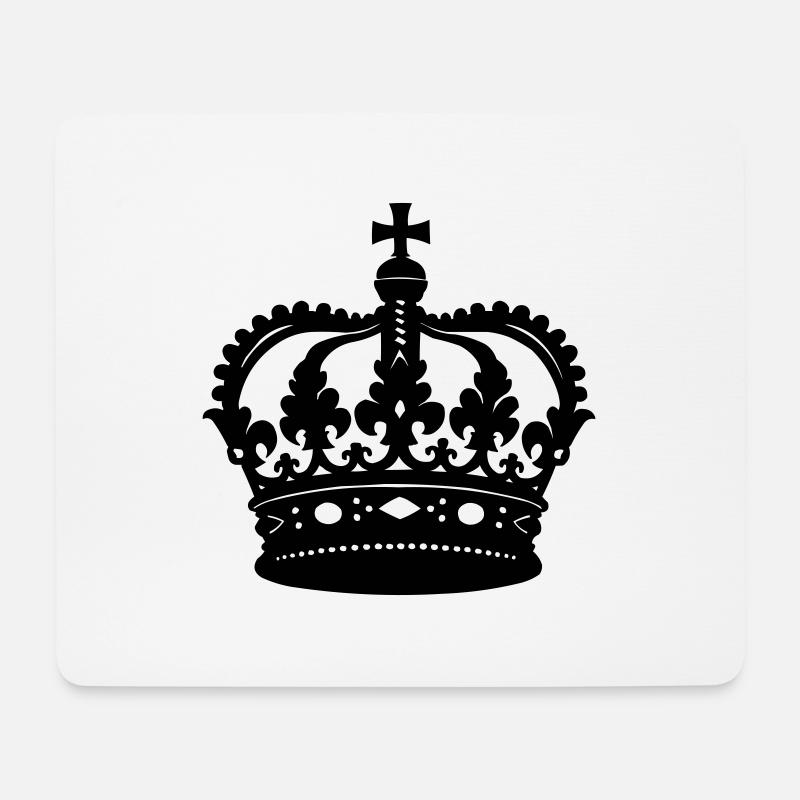 krone - Mousepad (Querformat) - Weiß
