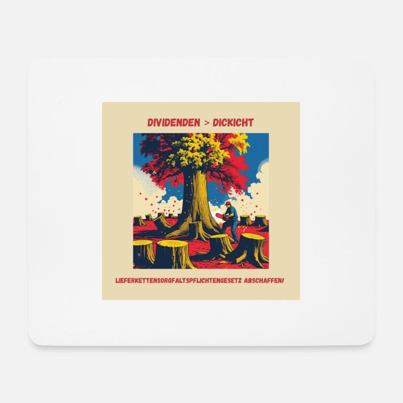 DIVIDENDEN STATT DICKICHT - Mousepad (Querformat) - Weiß