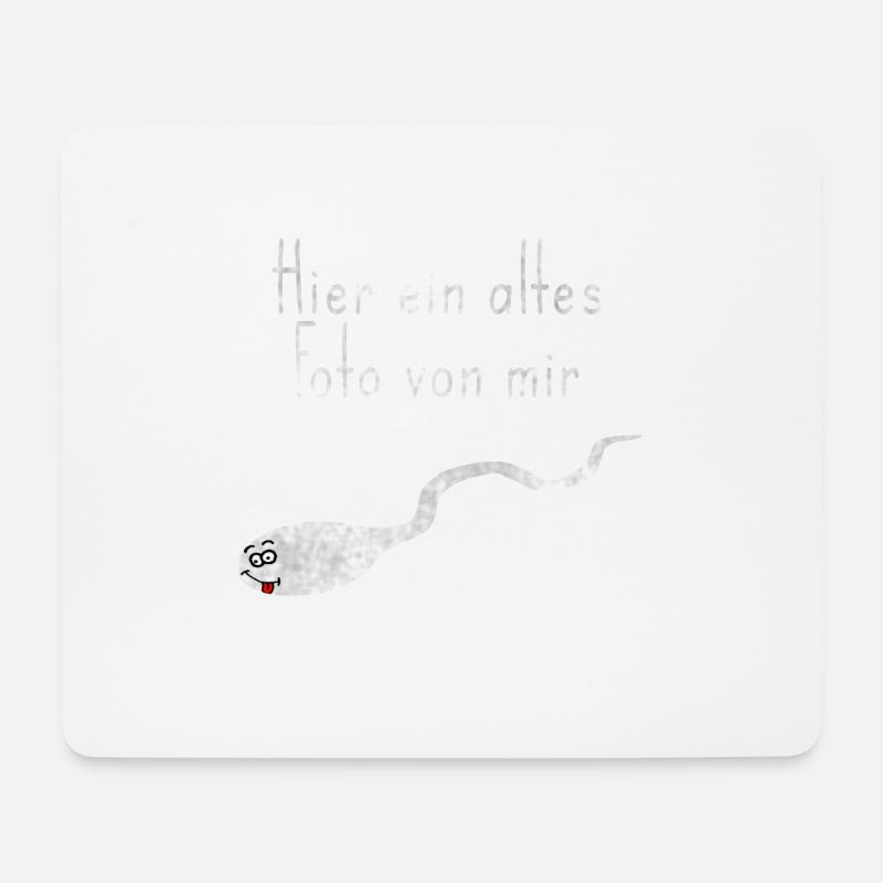 Altes Foto von Mir lustiger Spruch - Mousepad (Querformat) - Weiß