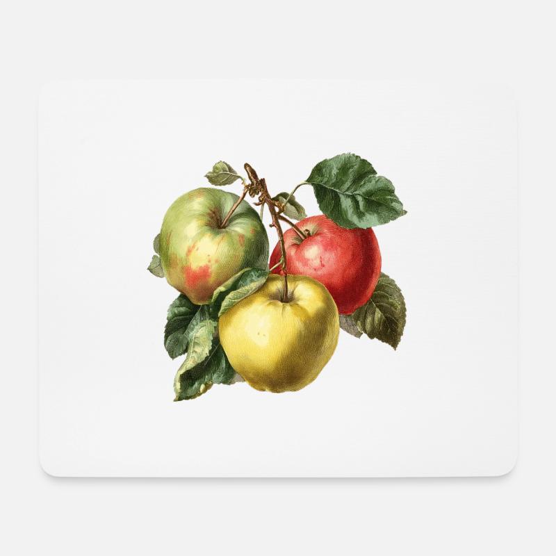 Apfel - Mousepad (Querformat) - Weiß