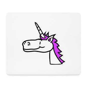 Einhorn Pink Süß Hübsch Freundlich Cartoon Pferd - Mousepad (Querformat) - Weiß - Vorne