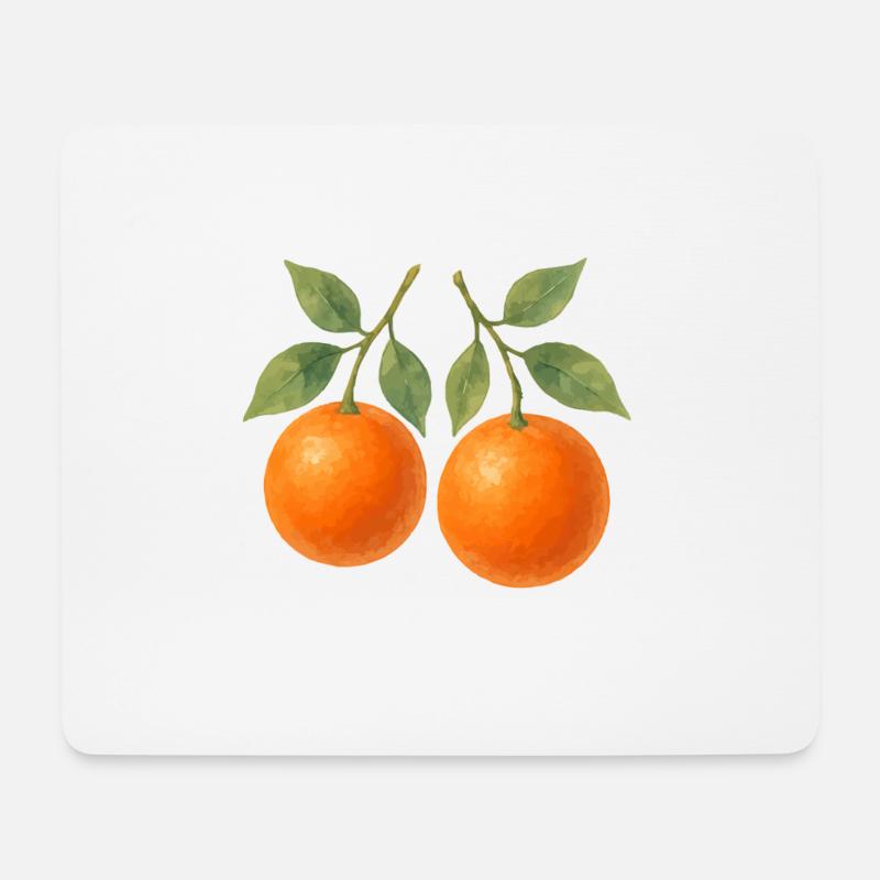 orangen - Mousepad (Querformat) - Weiß