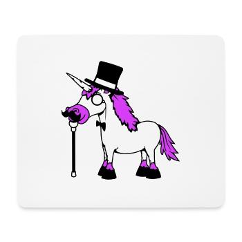 Licorne Sir Gentleman Mr. Rich Monocle Chapeau haut de forme - Tapis de souris (format paysage) - blanc - Devant