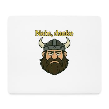 Nein, danke...witziger Wikinger - Mousepad (Querformat) - Weiß - Vorne