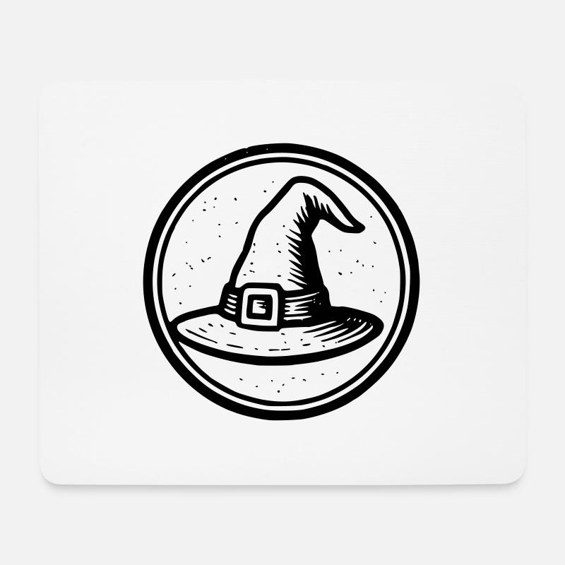 Witch Hat - Mouse Pad (horizontal) - white