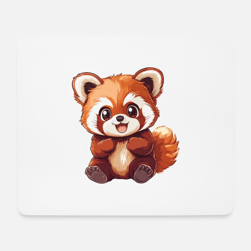 Süßer Baby Roter Panda Kleiner Panda - Mousepad (Querformat) - Weiß