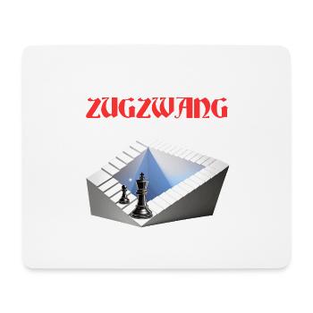 ZUGZWANG, Echecs, stratégie et art optique - Tapis de souris (format paysage) - blanc - Devant