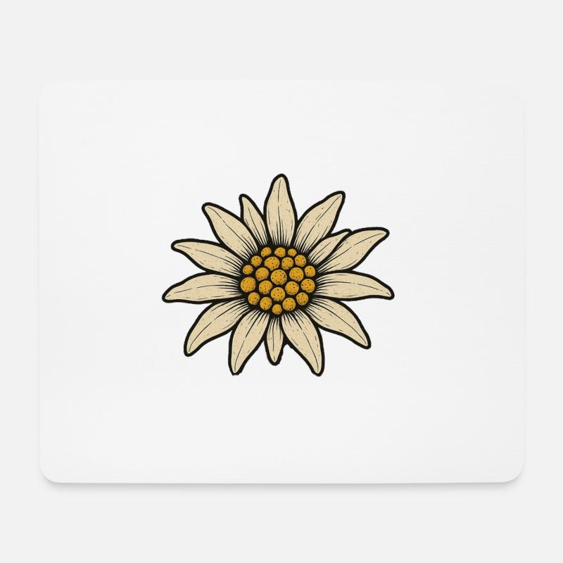 edelweiss bayern fest im oktober - Mousepad (Querformat) - Weiß