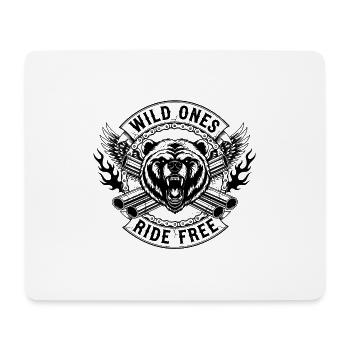 Wild Ones - Roulez gratuitement - Tapis de souris (format paysage) - blanc - Devant