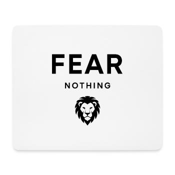 Fear Nothing Bold Lion Design - Tapis de souris (format paysage) - blanc - Devant