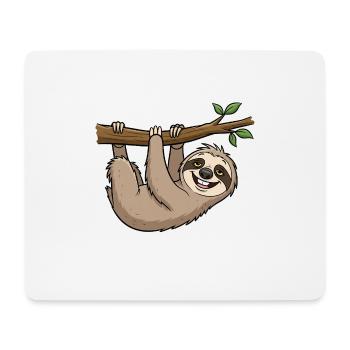 Paresseux joueur - Tapis de souris (format paysage) - blanc - Devant