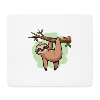 Faultier - Mousepad (Querformat) - Weiß - Vorne