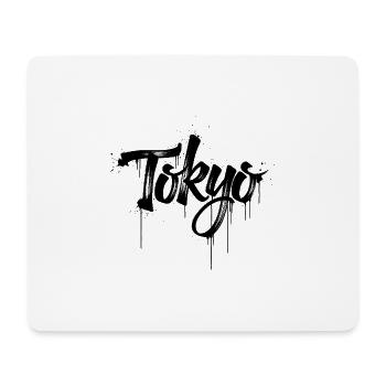 Lettrage de t-shirt inspiré des graffitis - Tapis de souris (format paysage) - blanc - Devant
