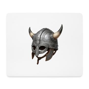 Viking helmet with rune motif - Mouse Pad (horizontal) - white - Front