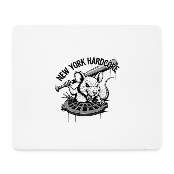 New York hardcore Ratte mit Baseballschläger - Mousepad (Querformat) - Weiß - Vorne